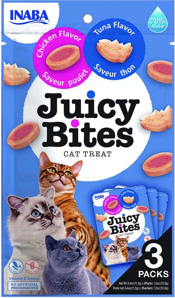 Inaba Juicy Bites - Kattensnack - Kip Tonijn 3x11.3 g