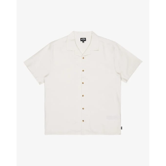 Billabong Vacay Linen Overhemd Met Korte Mouwen Wit S Man