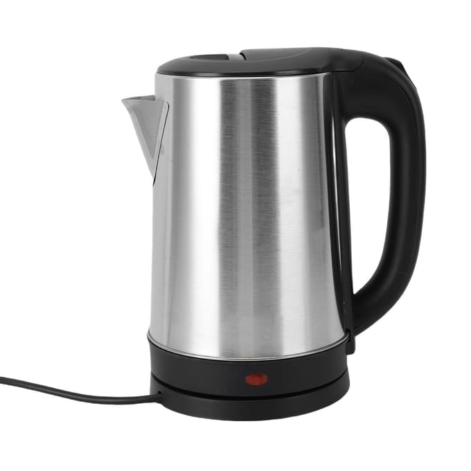 Bouilloire électrique 2L 1500W Acier inoxydable SUS Chauffe-eau Arrêt automatique Isolation double couche Prise US L gray