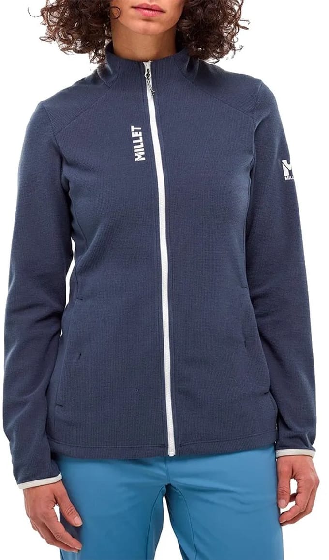 Millet Ubic Lightgrid Fleece Met Volledige Rits Blauw M Vrouw