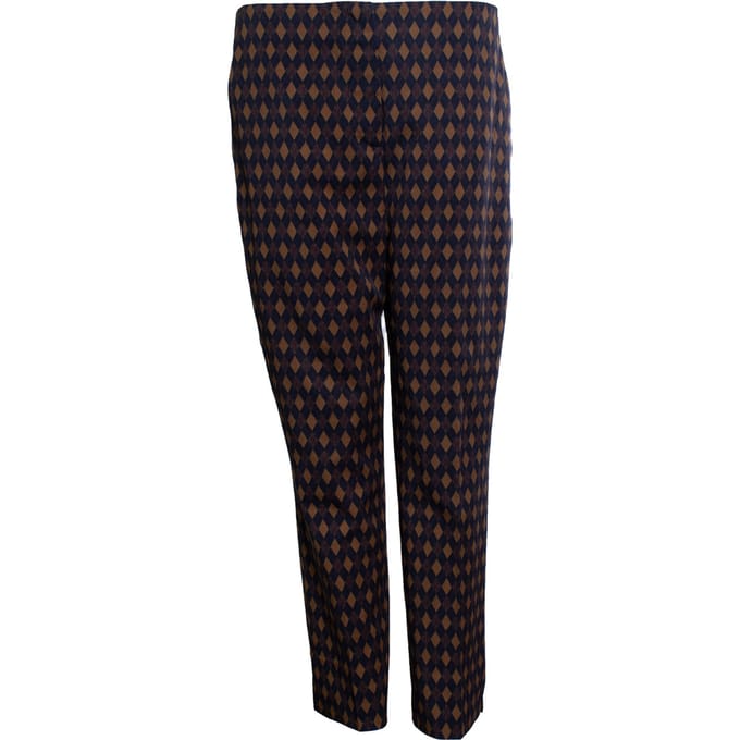Prada, Blauw en bruine broek met diamanten print