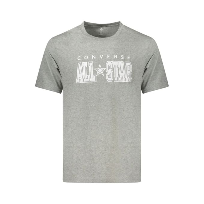Converse Grijze Katoenen T-Shirt voor Mannen