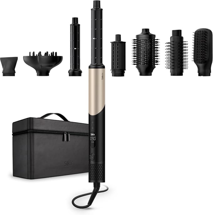 Multistyler Föhnborstel en Stijltang - Alles-in-één Haarstyling Set met Accessoires