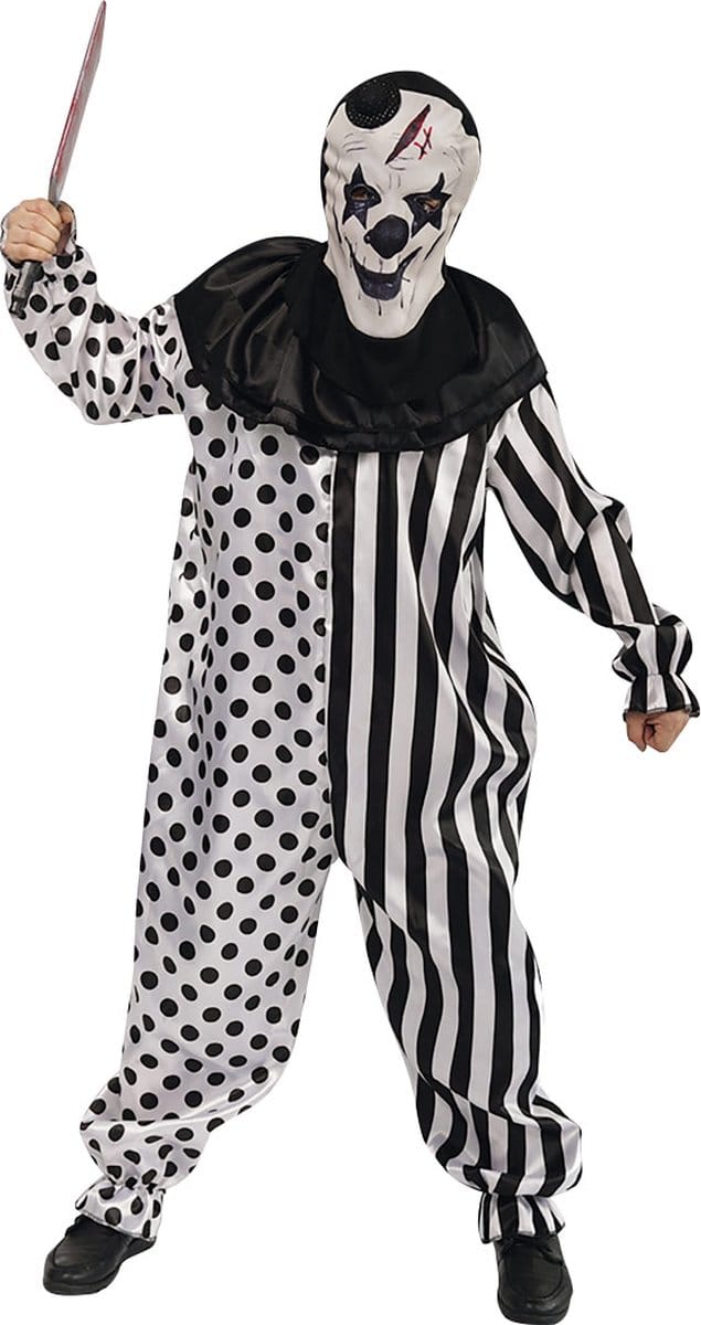 Halloween Killer Clown Jumpsuit Tiener 14-16 jaar