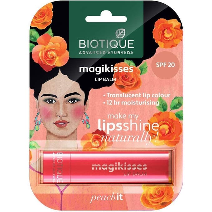 Lippenbalsem Perzik (4 gram), Magikisses Lippenbalsem Peach It, Biotique multi