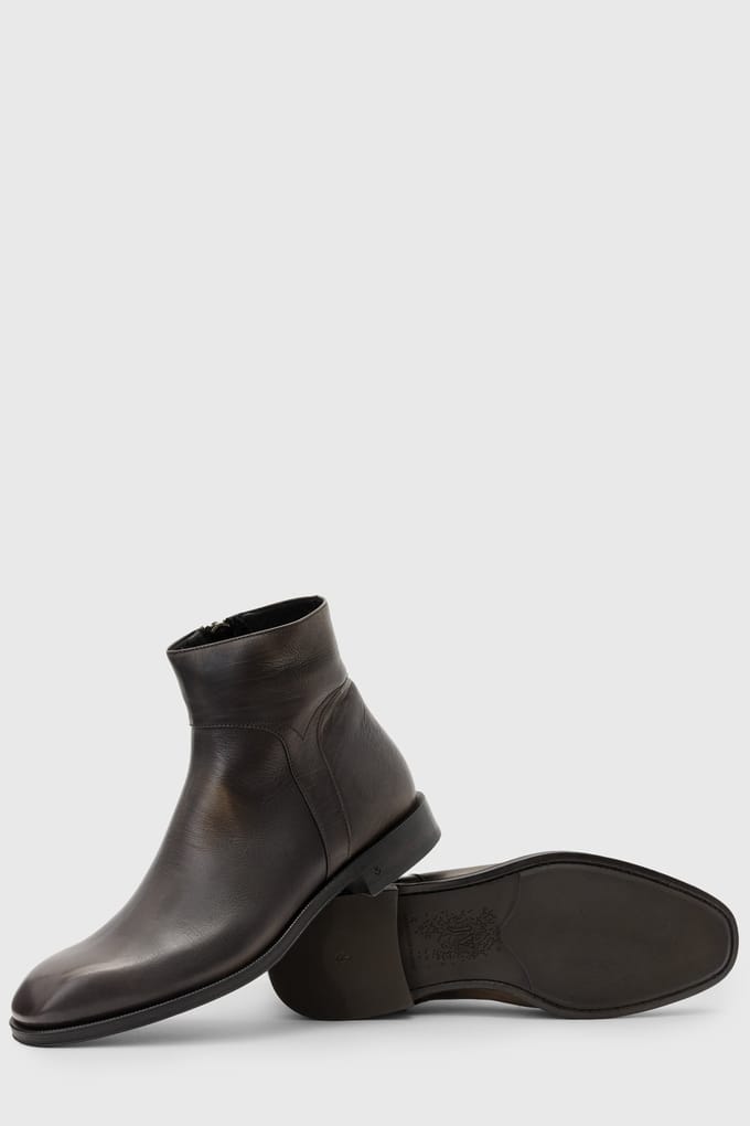 John Varvatos Harrison City Zip Boot Charcoal Taglia: 10.5 | Stivali Outlet | Uomo | Nero