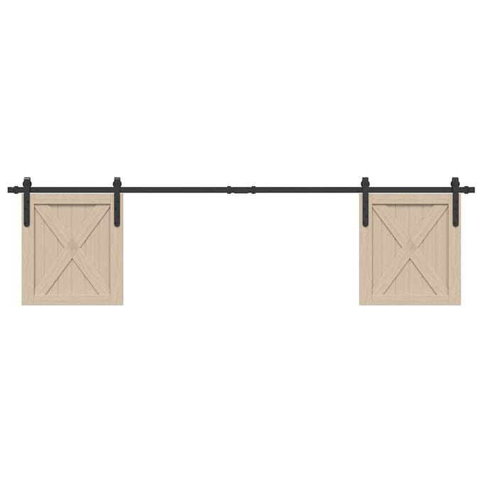 vidaXL - Ophangset - voor - schuifdeur - 200 - cm - koolstofstaal