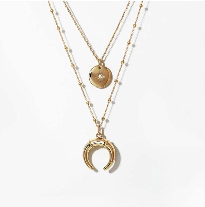Jobo By JET - Dubbele ketting - 2 in 1 - Goudkleurig - Dames ketting