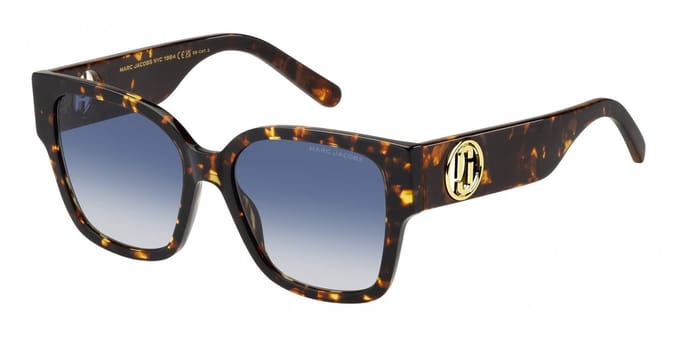 Marc Jacobs Vierkant Dames Donker Havana Blauw Verloop MARC 698/S