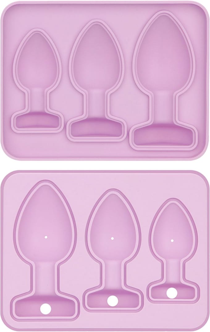 LoveToy - Siliconen IJsblokjesvorm - Buttplug Set - Lila