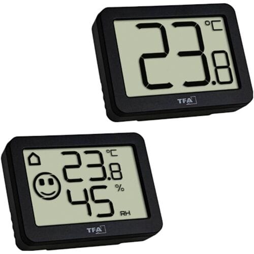 TFA Dostmann 95.2020.01 Thermo- en hygrometer Zwart