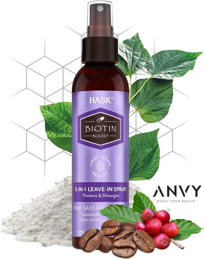 Hask Conditioner Biotin Boost 5-in-1 Leave-In Spray - Leave-In Conditioner - Voor extra volume - Met extra collageen