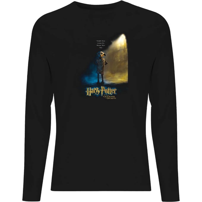 Harry Potter Chamber Of Secrets - Dobby Unisex Long Sleeve T-Shirt - Black - L