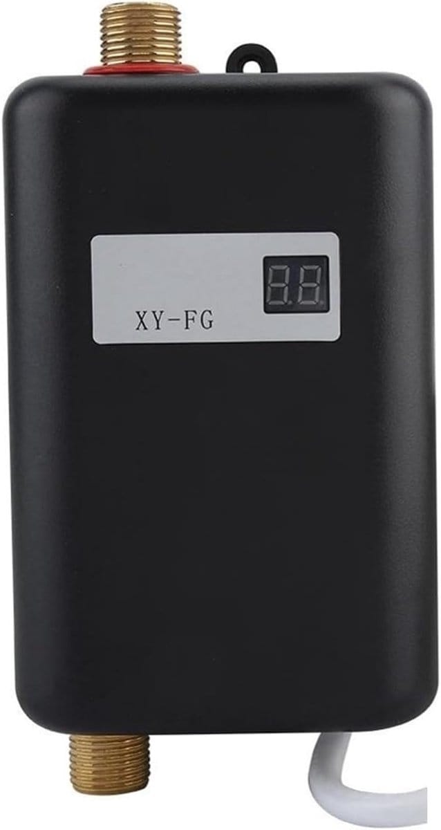 Elektrische Doorstromer - Direct Warm Water - Direct Douchen - 3 Seconden Warm - 20x10.5 cm - Nero