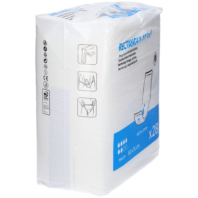 ID Rectangular (niet doorlaatbaar) 60 x 15 cm + Strip - 1 pak van 28 stuks