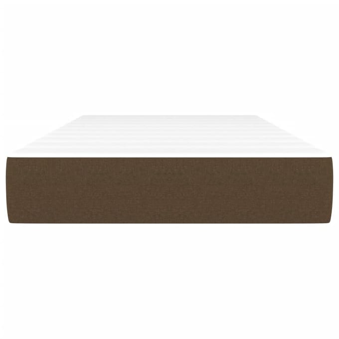 vidaXL - Pocketveringmatras - medium - 120x190x20 - cm - stof - donkerbruin