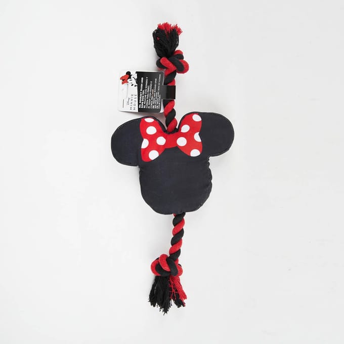 Minnie Mouse Hondenspeeltje - piepend pluche en touw
