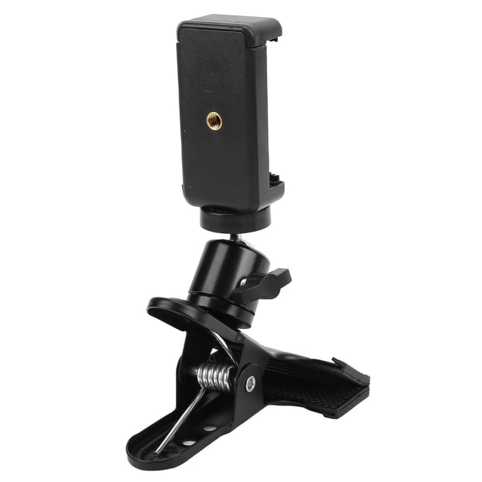 Metalen Gitaar Bas Telefoonhouder Live Uitzending Beugel Ukulele Klankgat Telefoonclip black