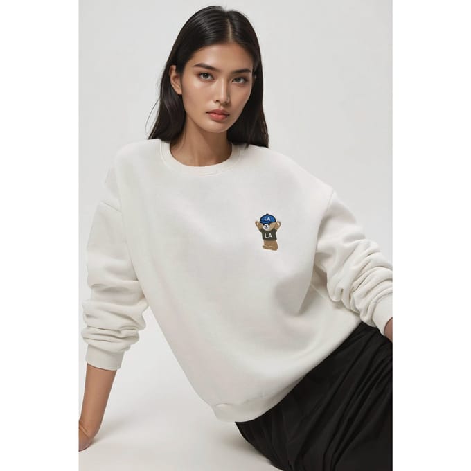 Geborduurd Katoenen Sweatshirt