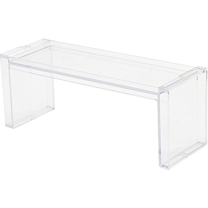 Bureau-opbergrek Transparante stapelbare plastic bureau-organizer displayplank voor cosmetica white