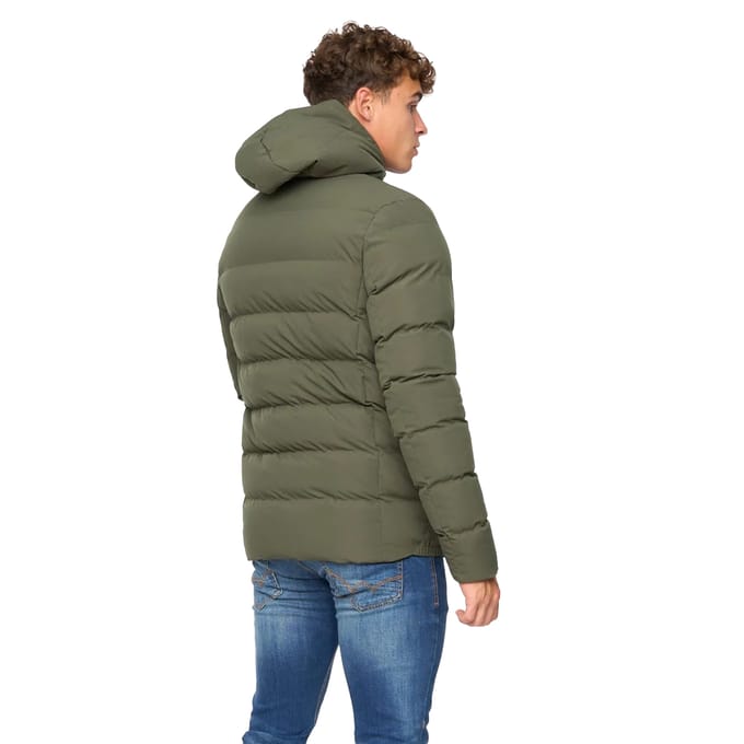 Crosshatch Heren Kampleys gewatteerd jack met reliëf (Olijf)