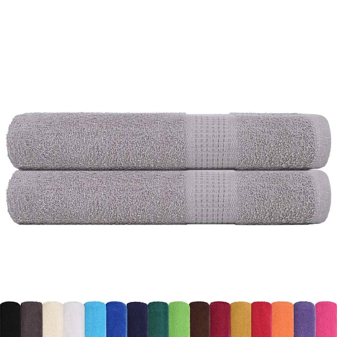 vidaXL - Saunahanddoeken - FROGN - 2 - st - 80x200 - cm - 360 - g/m² - grijs