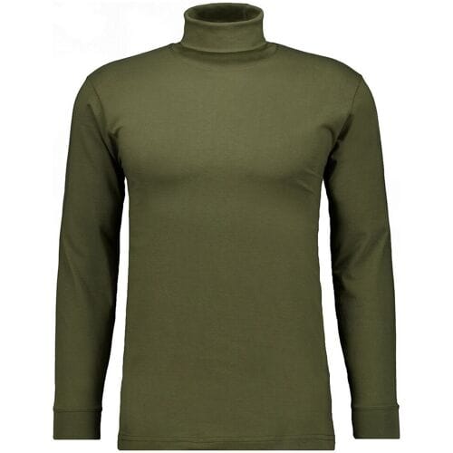 Ragman Long Sleeve Uni Col T-Shirt Single Jersey Donker Groen Melange / male