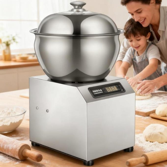 Deegmixer - Kneedmachine - Bakken en mengen - Dubbele rotatie - 5 kg capaciteit - Zilver