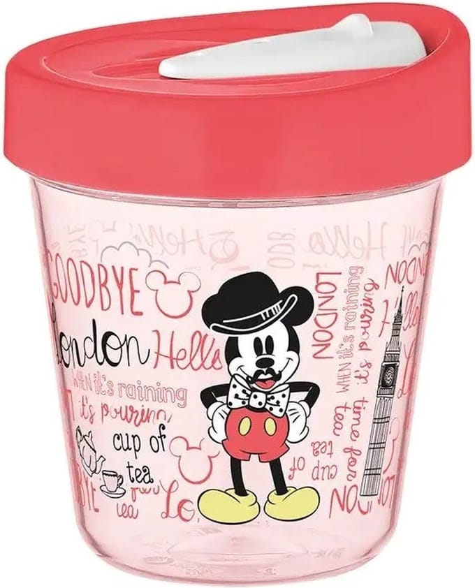 DISNEY Mickey Mouse Reisbeker rood 350ml