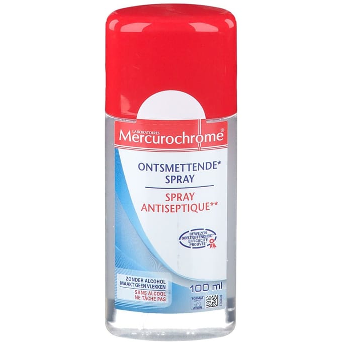 Mercurochrome Spray Ontsmettend 100ml