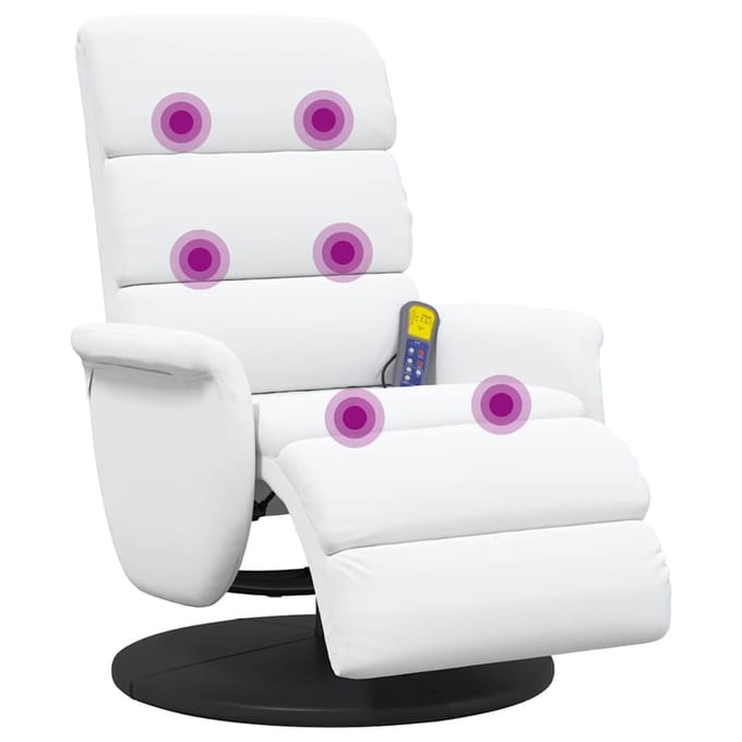 vidaXL - Ligstoel - Wit - PU
