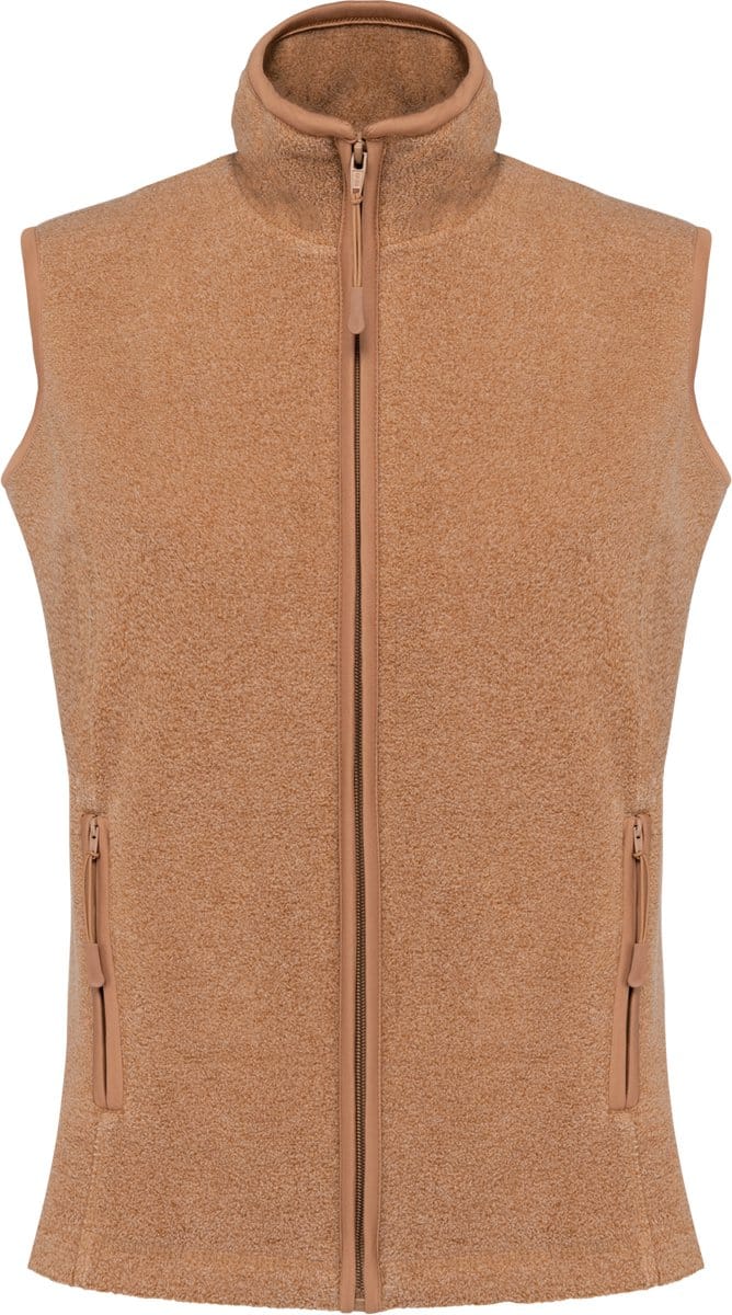 Kariban Bodywarmer van microfleece dames K906 - Camel Heather - M