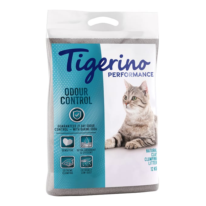 2x12kg Odour Control Parfumvrij Tigerino Performance Kattenbakvulling