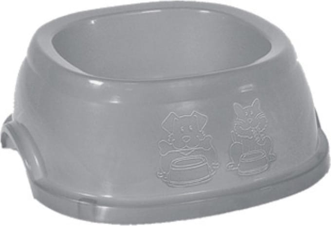 Stefanplast voerbak / drinkbak 2 liter kunststof Stone grey