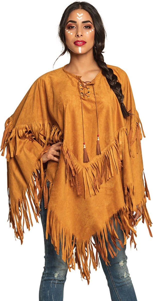 Boland - Poncho Bohemian - Volwassenen - Indiaan - Cowboy - Indiaan