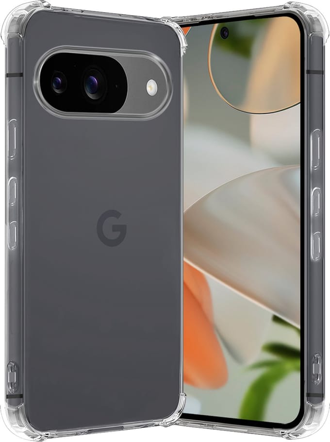 Hoes - Geschikt voor Google Pixel 9 - Sterk & Shockproof - Siliconen Case - Back Cover - Telefoon Hoesje Shock Proof - Transparant