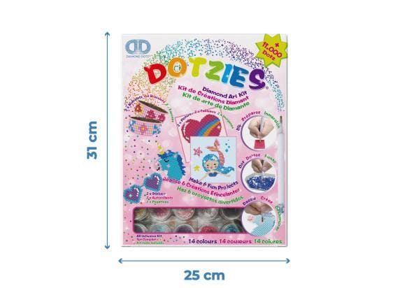 DIAMOND DOTZ Megapack DOTZIES 6-delig - Diamond Painting - 11.000+ Dotz - Vanaf 8 Jaar - Roze