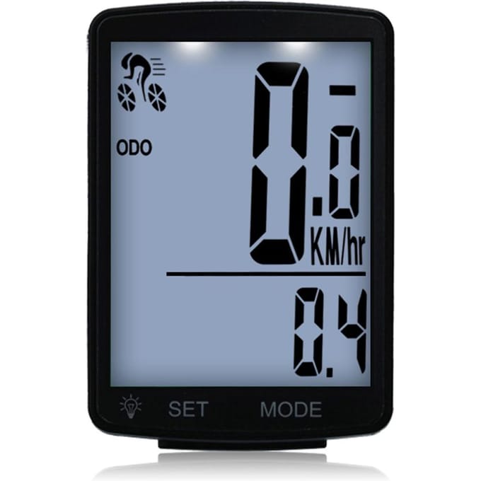Multifunctionele LCD-scherm Fietscomputer Draadloze fiets Regenbestendige snelheidsmeter Kilometerteller Fietsen gray