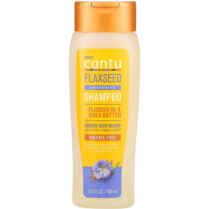 Cantu, Shampooing lissant aux graines de lin, 13,5 fl oz (400 ml) beige