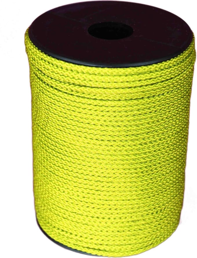 100 mtr - Touw - Geel - 3mm - Gevlochten Koord