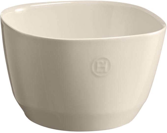 Emile Henry Serveerschaal / Saladeschaal Diep - 220 x 220 x 140 mm - Crème