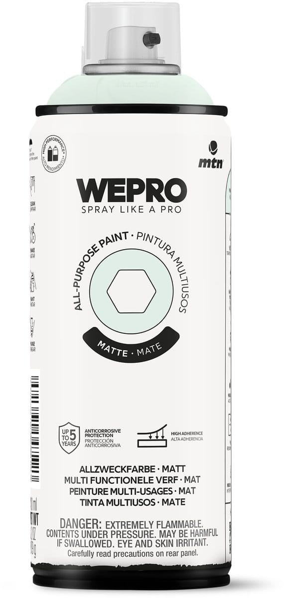 Spuitbus Groen Pisces Mat MTN WEPRO ALL-PURPOSE PAINT 400ML