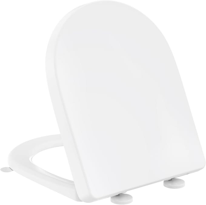 D-vormig toiletdeksel met softclosemechanisme en eenvoudige montage