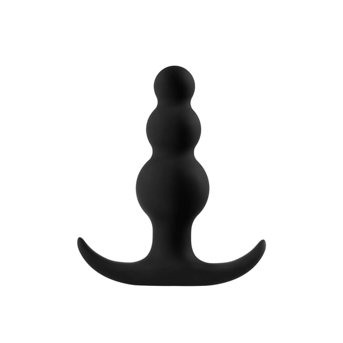 Anal Adventures Platinum - Beaded Anaal Plug - Zwart