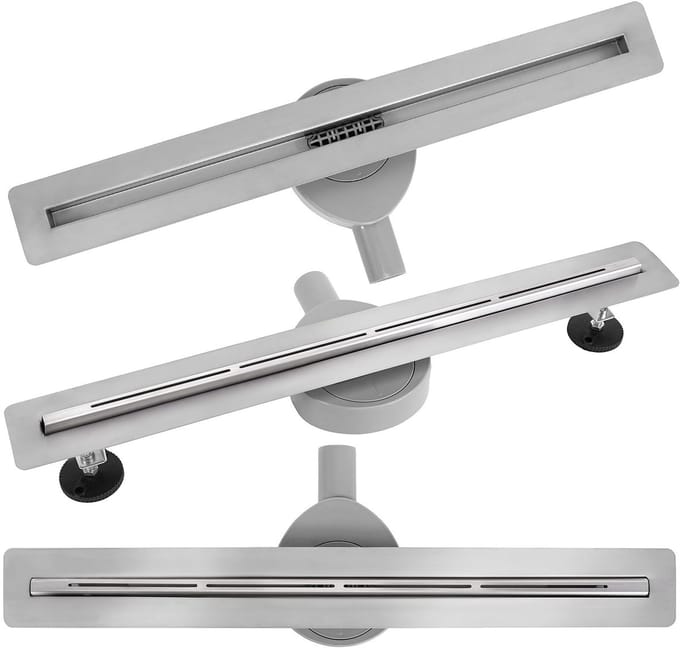 Rea Neox 500 - Lineaire Afvoer - Douchegoot - Geborsteld Staal - 50