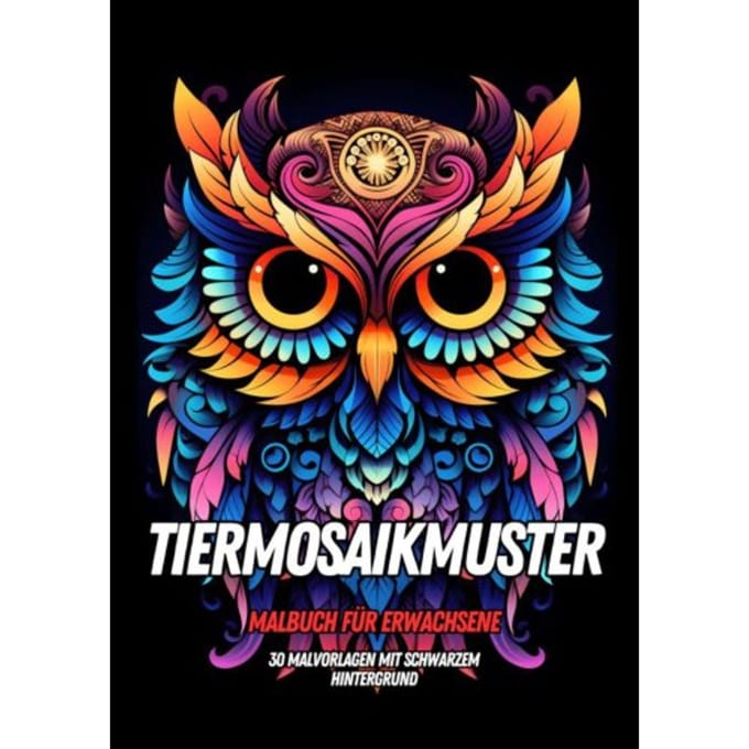 Malbuch Für Erwachsene - Tiermosaikmuster - Malbücher Für Erwachsene