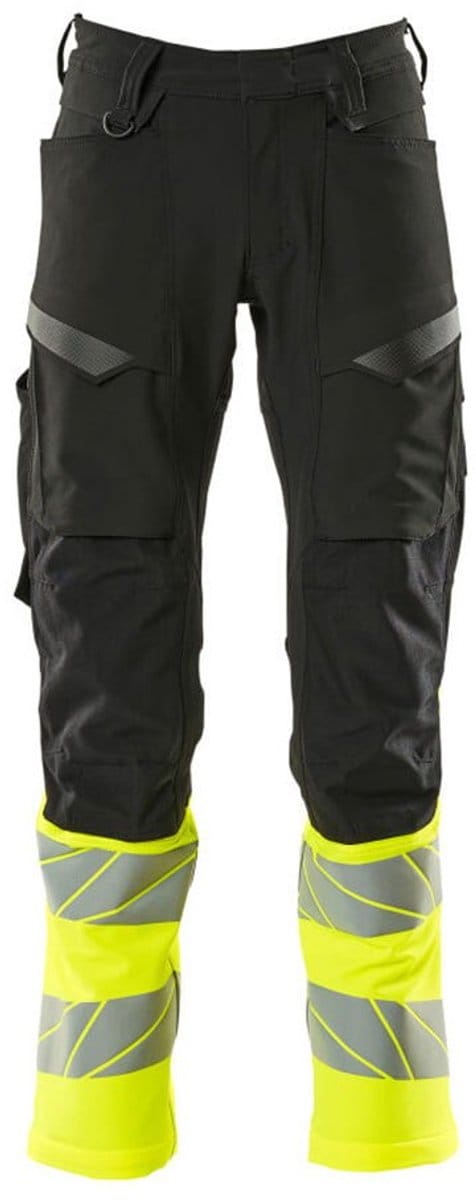 Mascot Accelerate Safe Broek met kniezakken 19879-711 - Zwart/hi-vis geel - C52 - 76