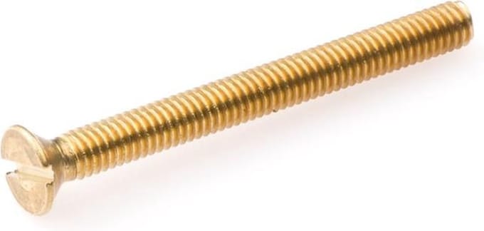 Metaalschroeven Messing P.Verz.Kop M5x40 Din 963 - 200 stuks