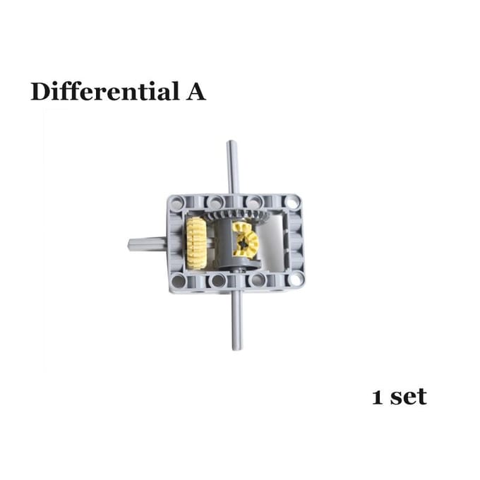 MOC Technische Bakstenen Onderdelen Framed Differentieel Tandwiel Set Compatibel High-tech Bouwstenen Auto's Stuur Chassispakket DIY Speelgoed