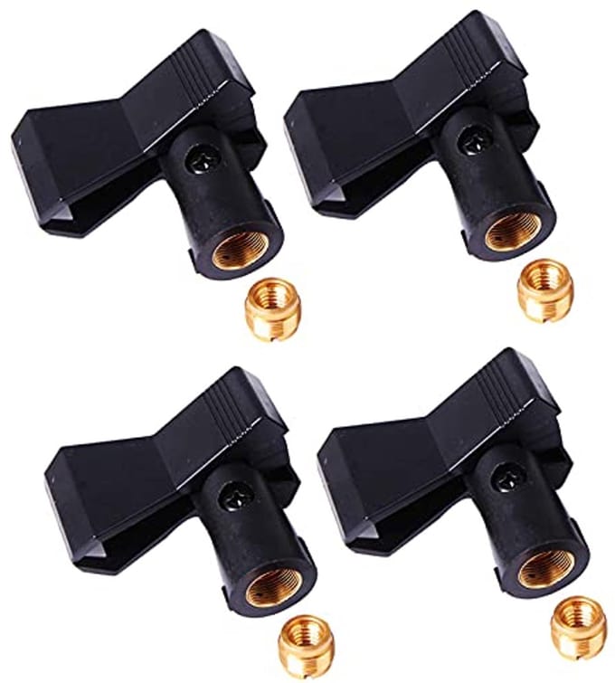 Universele Microfoonclips voor Standaards - 4-Pack Draadloze Clip Houder met Verstelbare Adapter